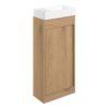 Welwyn 410mm Floor Standing Unit Inc. Basin - Seville Oak