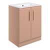 Baldock 615mm Floor Standing 2 Door Basin Unit w/0TH Basin - Matt Apricot