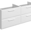 Baldock 1180mm Wall Hung 4 Drawer Basin Unit (No Top) - Matt White