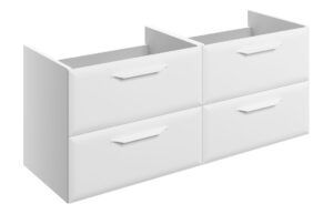 Baldock 1180mm Wall Hung 4 Drawer Basin Unit (No Top) - Matt White