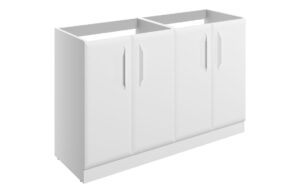 Baldock 1180mm Floor Standing 4 Door Basin Unit (No Top) - Matt White