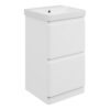 Gosmore 500mm Floor Standing 2 Drawer Basin Unit & 1TH Basin - Matt White