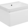 Gosmore 605mm Wall Hung 1 Drawer Basin Unit & 1TH Basin - Matt White