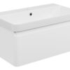 Gosmore 805mm Wall Hung 1 Drawer Basin Unit & 1TH Basin - Matt White