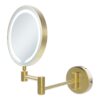 Cadwell Round LED Cosmetic Mirror - Brushed Brass