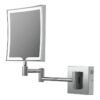 Cadwell Square LED Cosmetic Mirror - Chrome