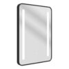 Ickleford 500x700mm Rounded Front-Lit LED Mirror - Black
