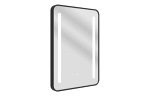 Ickleford 500x700mm Rounded Front-Lit LED Mirror - Black