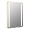 Ickleford 500x700mm Rounded Front-Lit LED Mirror - Brushed Brass