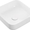 Lismore 400mm Ceramic Square Washbowl & Waste - Matt White