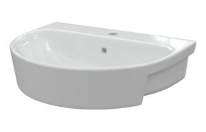 Canterbury 520x400mm 1TH Semi Recessed Basin