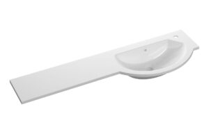 1244mm Standard Round One-Piece Basin & Overflow Ring - Left Hand