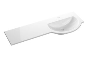 1544mm Slim Round One-Piece Basin & Overflow Ring - Left Hand