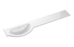 1544mm Slim Round One-Piece Basin & Overflow Ring - Right Hand