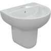 London 600x500mm 1TH Basin & Full Pedestal