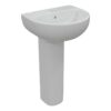 Thirlmere 450x400mm 1TH Basin & Full Pedestal
