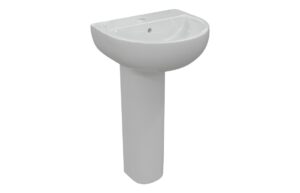 Thirlmere 450x400mm 1TH Basin & Full Pedestal