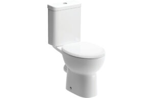 Sandown Rimless Close Coupled Open Back WC & Soft Close Seat
