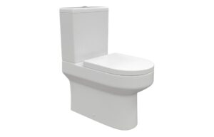 Letchmore Rimless Close Coupled Open Back Comfort Height WC & Soft Close Seat