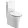 Lonsdale Rimless Short Projection Close Coupled Open Back WC & Soft Close Seat