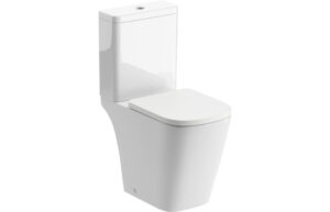 Trent Rimless Close Coupled Open Back Short Projection WC & Soft Close Seat