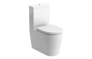 Letchmore Rimless Close Coupled Open Back WC & Soft Close Seat