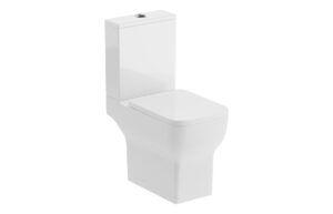 London Close Coupled Comfort Height WC & Soft Close Seat w/Chrome Finishes