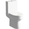 Canterbury Rimless Short Projection Close Coupled Open Back WC & Wrapover Soft Close Seat
