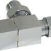 Square Chrome Radiator Valves - Angled