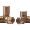 Patterned Brushed Bronze Radiator Valves - Corner
