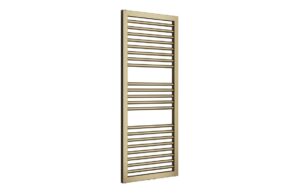 Roebuck Straight Square Ladder Radiator (500x1228x30mm) - Brushed Brass