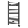 Oaklands Electric Straight Ladder Radiator (500x800x50mm) - Matt Black
