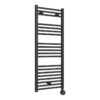 Oaklands Electric Straight Ladder Radiator (500x1200x50mm) - Matt Black