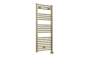 Oaklands Electric Straight Ladder Radiator (500x1200x50mm) - Brushed Brass