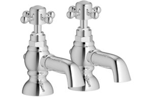 Tates Bath Pillar Taps - Chrome