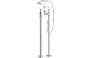 Tates Floor Standing Bath/Shower Mixer & Shower Kit - Chrome