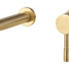 Fulton 155mm Wall Mounted Basin Mixer - Brushed Brass