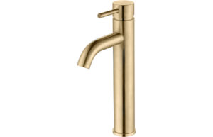 Fulton Tall Basin Mixer - Brushed Brass