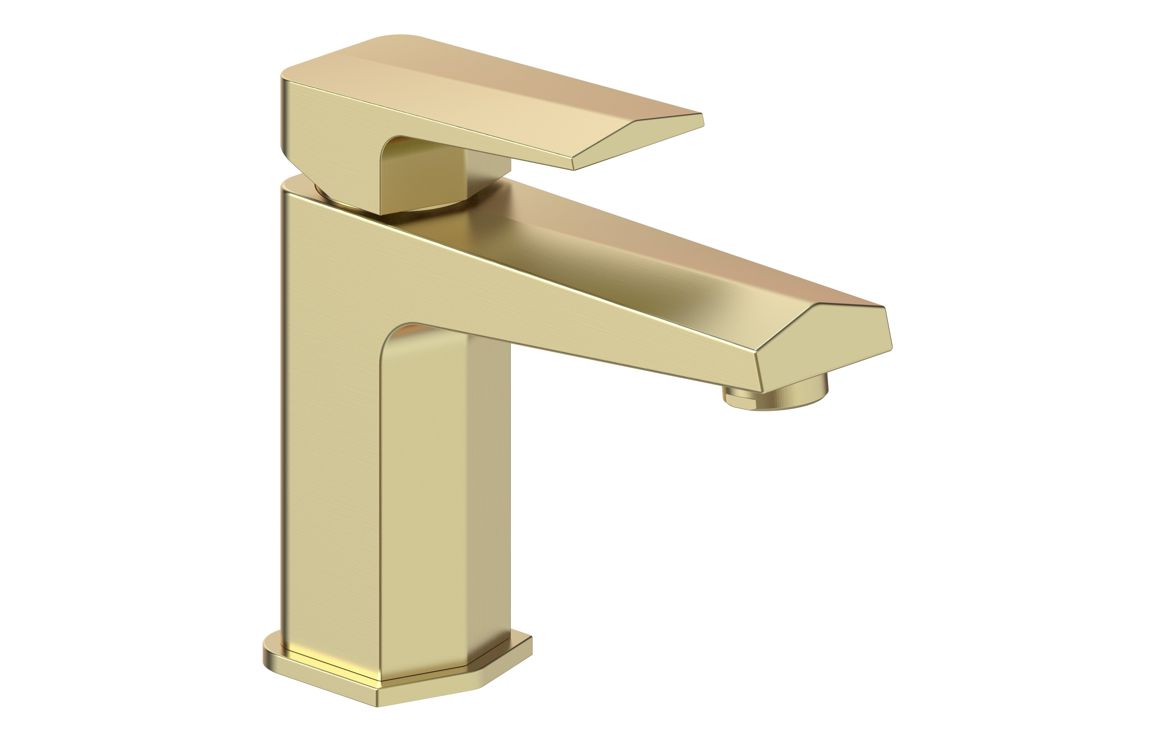 Grenville Basin Mixer & Waste - Brushed Brass