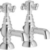 Tates Basin Pillar Taps - Chrome