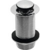 Unslotted Round Basin Waste - Chrome