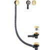 Sprung Bath Waste & Overflow - Brushed Brass