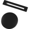 Floor Standing Bath Overflow & Waste Cover - Black