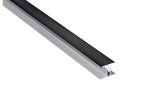 Fibo White PVC H-Shaped 2-Part Stacking Profile 2.4m