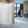 Merlyn Vivid Boost 1000x800mm 2 Door Offset Quadrant - Chrome