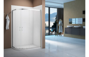 Merlyn Vivid Boost 1200x900mm 2 Door Offset Quadrant - Chrome