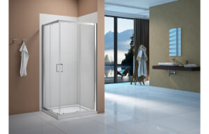 Merlyn Vivid Boost 900mm Corner Entry - Chrome