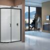 Merlyn Vivid Boost 1200x900mm 1 Door Offset Quadrant - Matt Black