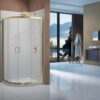 Merlyn Vivid Boost 900mm 2 Door Quadrant - Brushed Brass