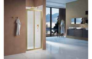 Merlyn Vivid Boost 900mm Bi-fold Door - Brushed Brass